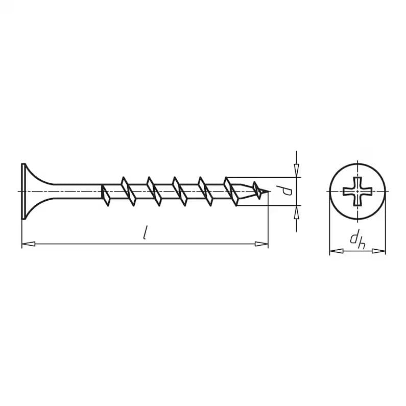 Саморез с крупной резьбой