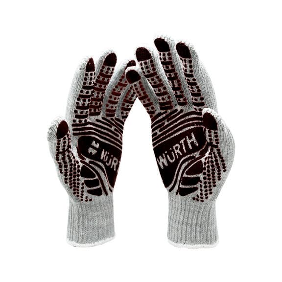 Перчатки серо-черные