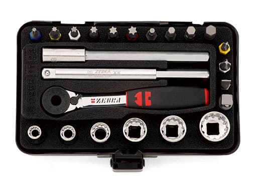 Набор головок Multi 1/4" с трещоткой «Mini», 23 предмета