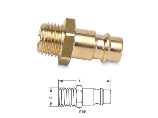 Ниппель «папа» быстросъемный, внешняя резьба