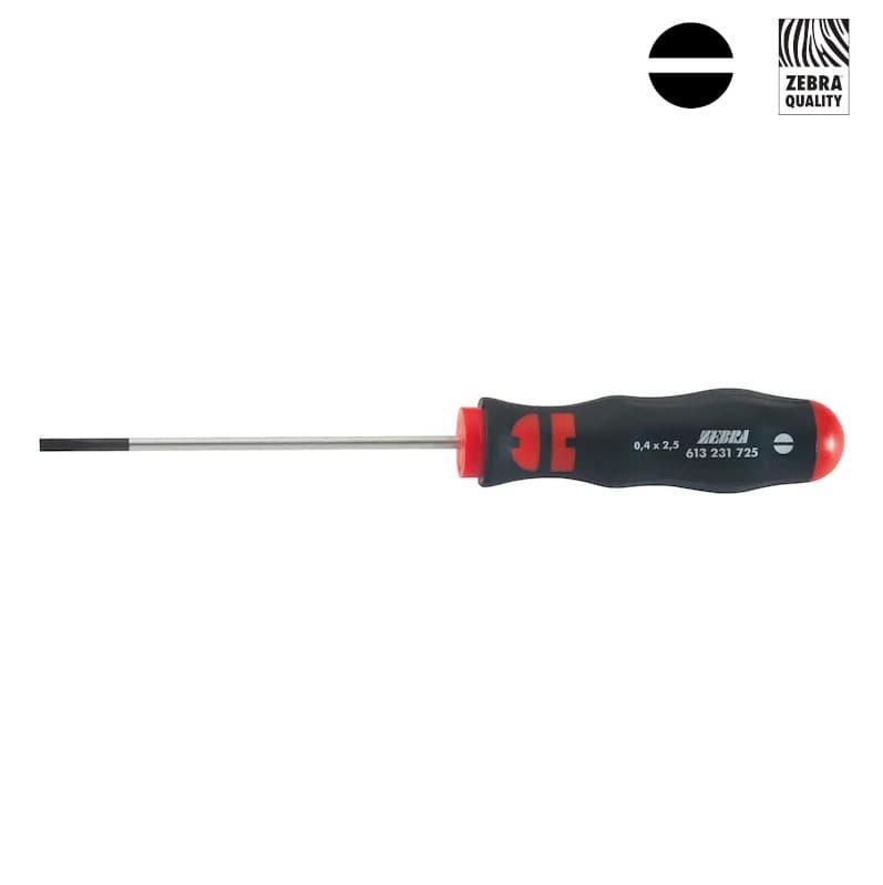 Отвертка с прямым профилем, узкая, круглое лезвие